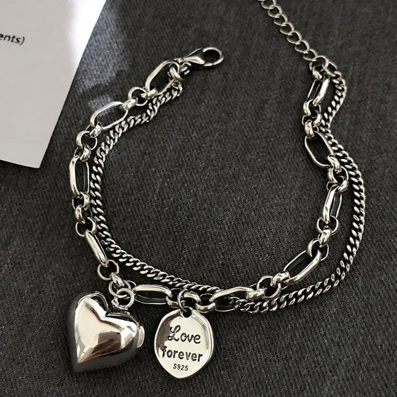 Bransoletka „Love forever” ze srebra 925 + 2 darmowe zawieszki